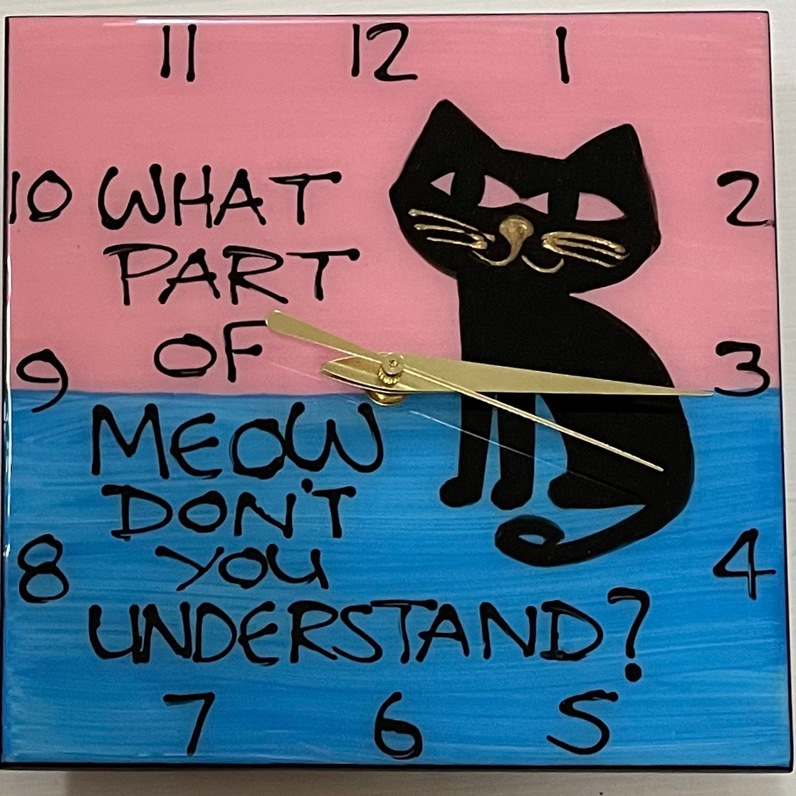 Cat clocks 20x20cm