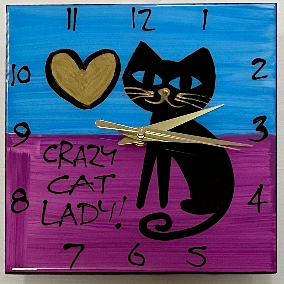 Cat clocks 20x20cm