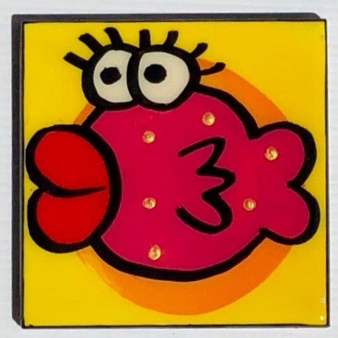 Big lips fish coasters (made to order).