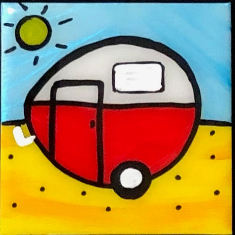 Caravan coasters (made to order).