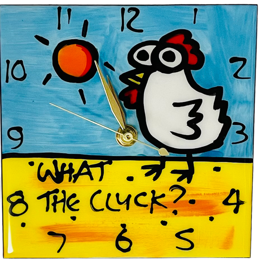 Chicken clocks. (Made to order).