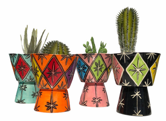 MCM pedestal flowerpot