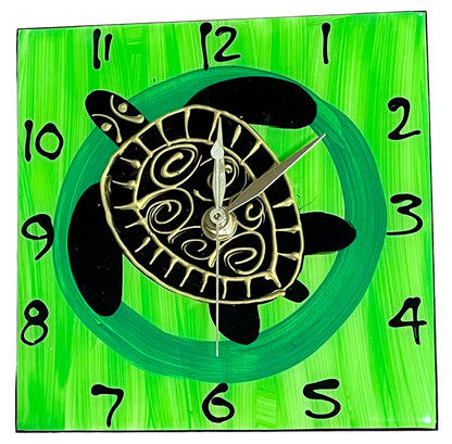 Turtle clocks 15cm x 15cm.