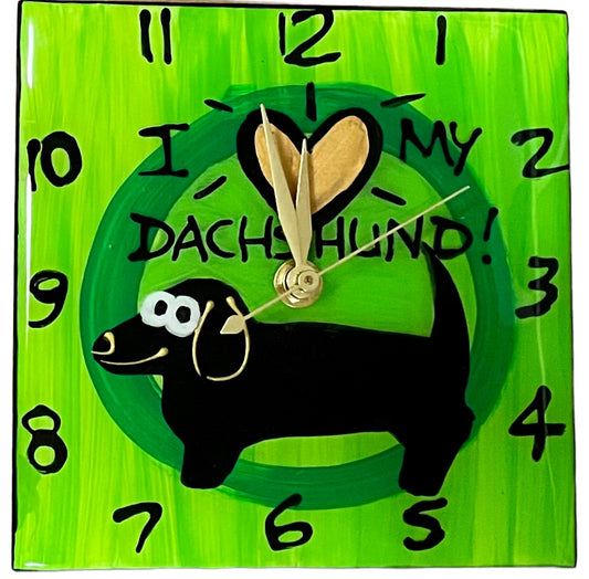Dachshund clocks 15cm x 15cm