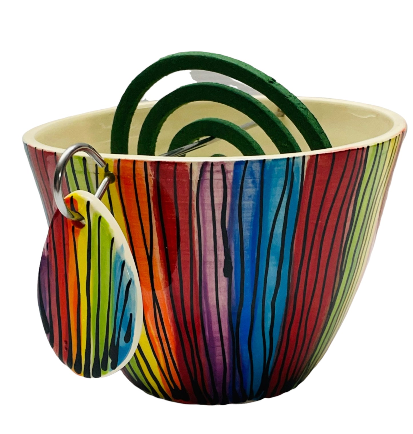 Rainbow stripes Mosquito coil holder