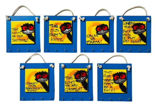 Emu tile key holder (Made to order).