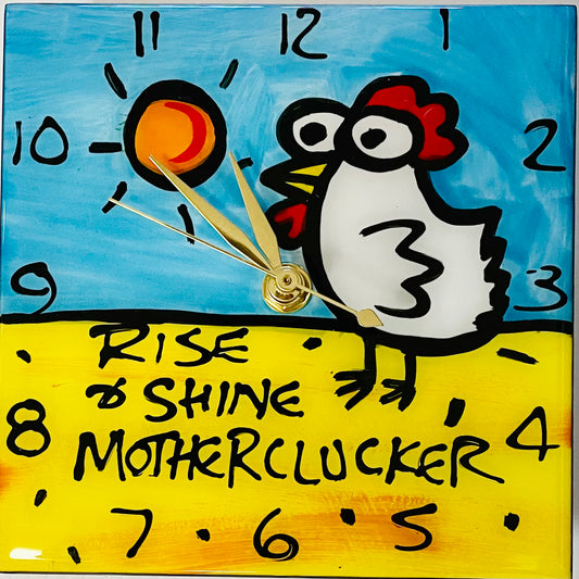 Chicken clocks. (Made to order).