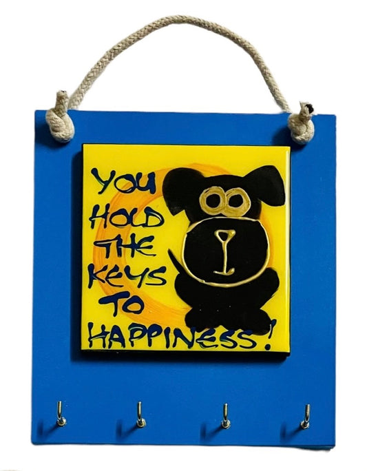 Dog tile key holder (Made to order).