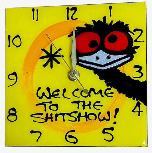 Emu clocks (made to order).