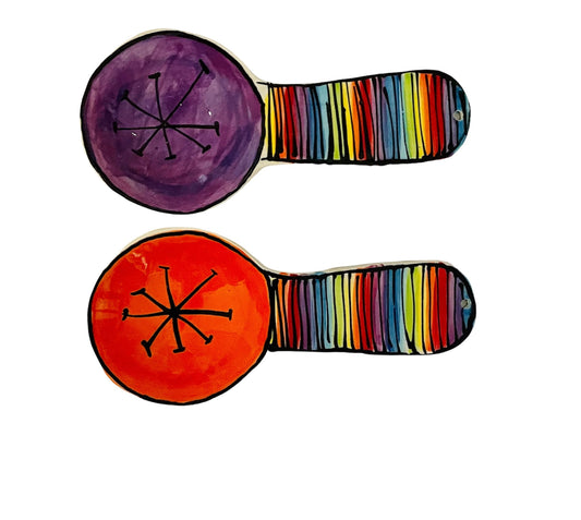 Rainbow stripes spoon rest