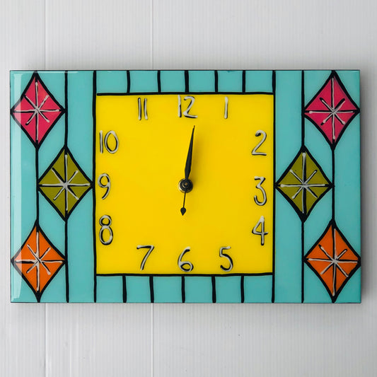 MCM diamonds clock 20x30cm