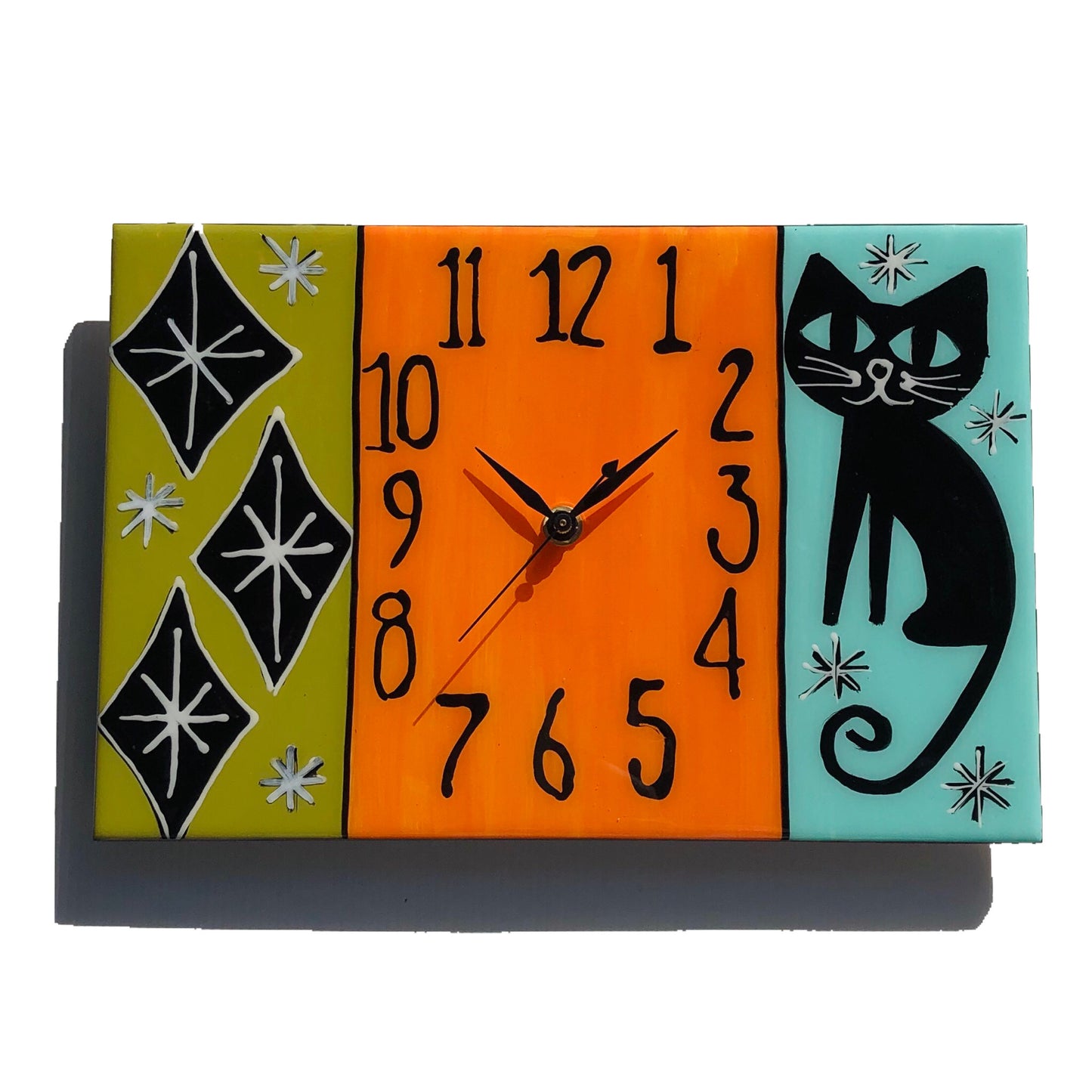 Cat clock 20x30cm