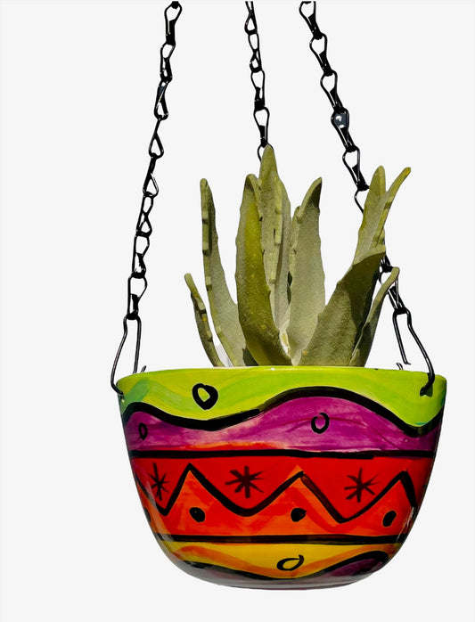 Aztec hanging pot medium