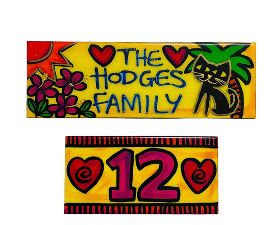 House number tile, Custom Order