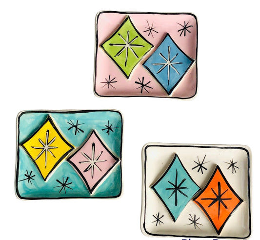 Soap dish, Diamonds.