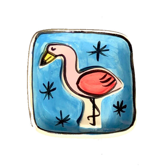 Soap dish, flamingo
