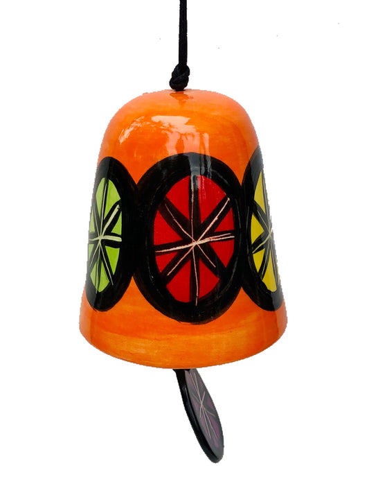 Orange circles design bell