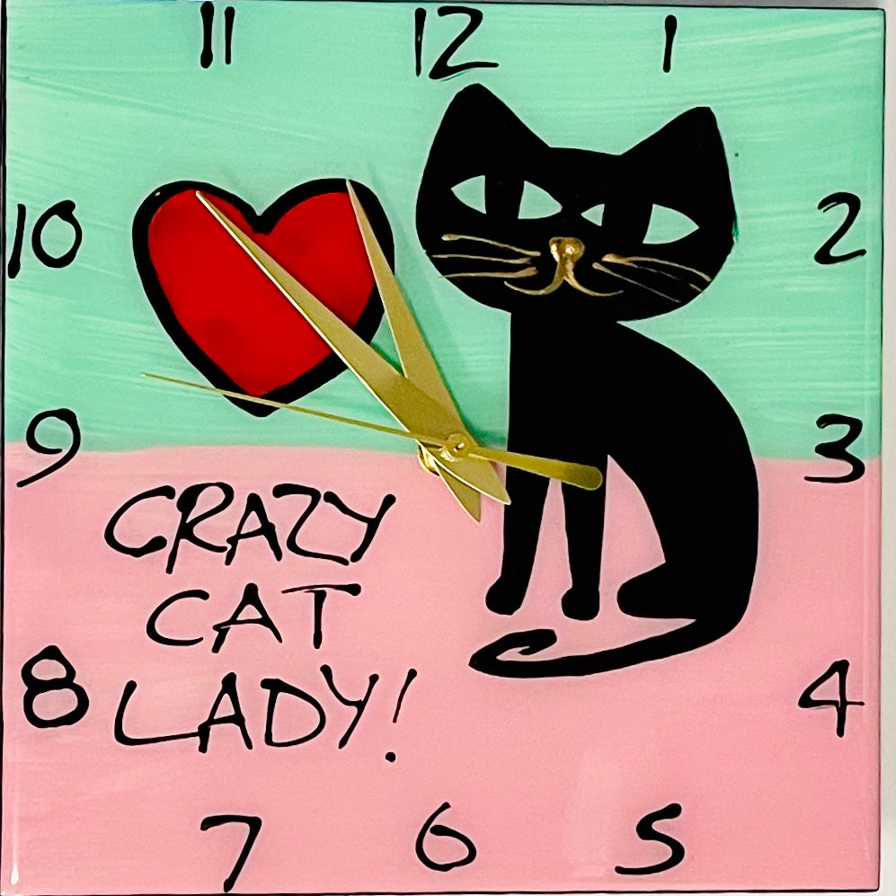 Cat clocks 20x20cm