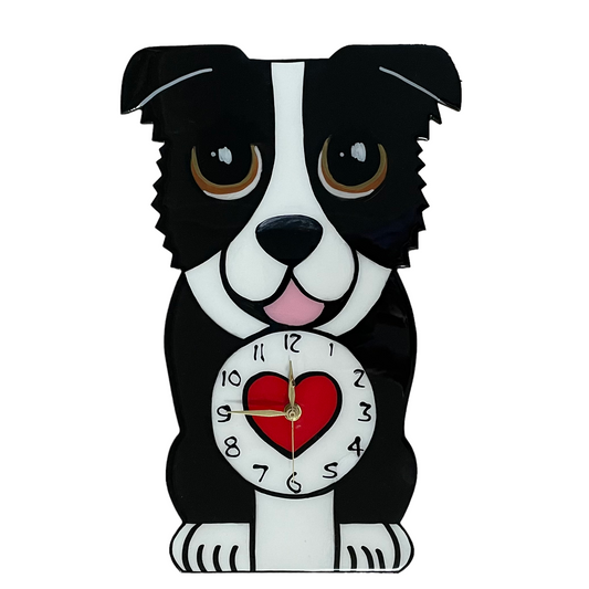 Border Collie clock (Made to order)
