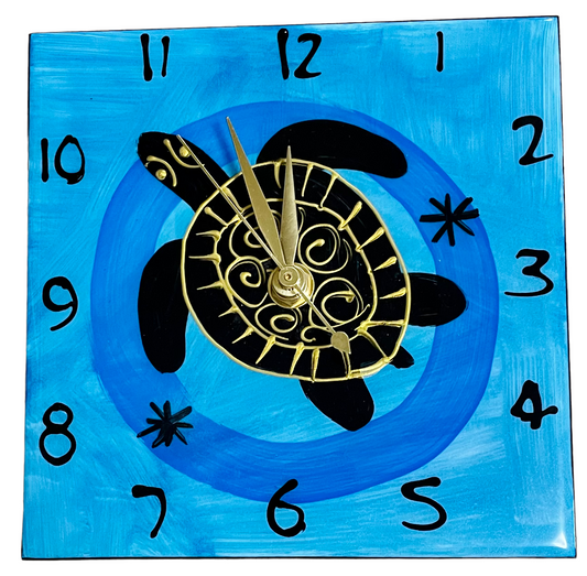 Turtle clocks 15cm x 15cm.