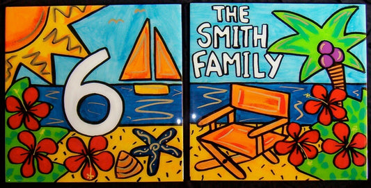 House number tile, Custom Order